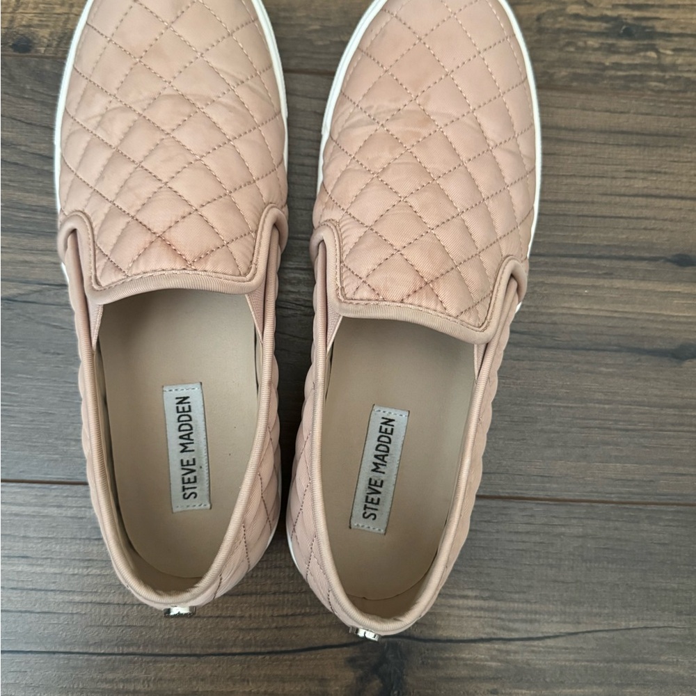 Steve Madden Quilted Blush Slip-On Flats